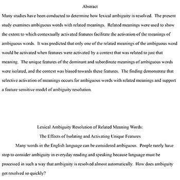 PSYCH 618: Lexical Ambiguity Resolution of Related Meaning Words