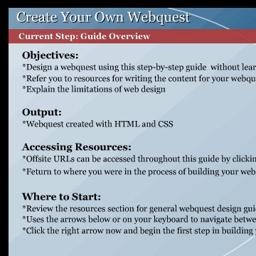 TEAC 882D: Creating a Webquest Guide